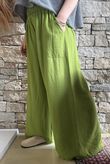 Basso Shirring Wide Leg Pant Verde